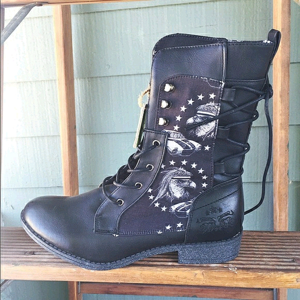 Tigerbear Black Eagle Bang-Bang vegan boots